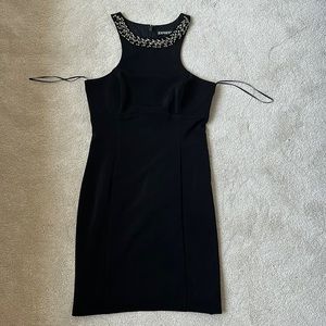 Express high neck mini dress with studded detail